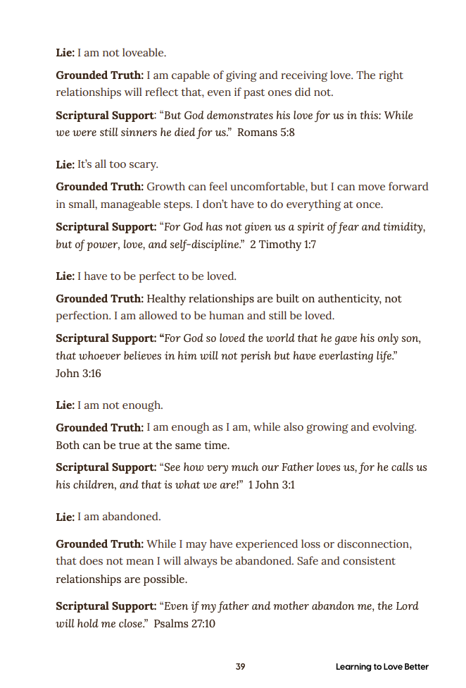 Downloadable and Fillable PDF (Christian Version): Learning to Love Better: A Journaling Guide to Building Emotional Awareness and Healthy Romantic Relationships with Scriptural Reflections
